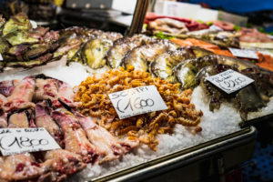 Fish market, Venice, historic center, Veneto, Italy, northern Italy, Europe Fish market, Venice, historic center, Veneto, Italy, northern Italy, Europe